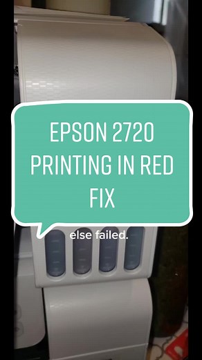 Thanks Michelle! If your Epson 2720 just randomly starts printing in red? DO A POWER CLEAN! Fixed after everything else failed.