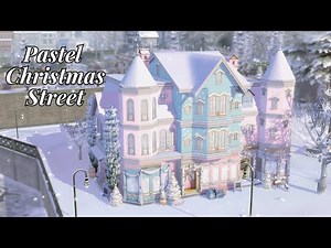 Christmas Shopping Street ❄️ 🩷 The Sims 4 speed build
