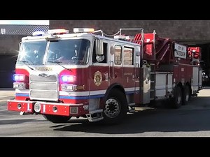Paterson, NJ Fire Department Engine 1 and Ladder 1 Responding