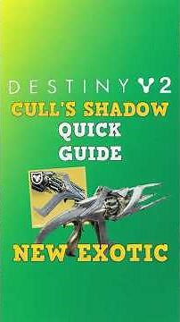 How To Get Cull's Shadow NEW EXOTIC #destiny2 #bungie #destinythegame #d2