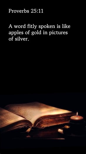 📖 Proverbs 25:11| #bibleverse #KJV #audiobible #bible #nomusic ✝️