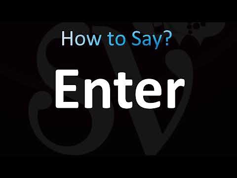 How to Pronounce Enter (CORRECTLY!)