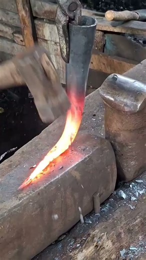 Step in, feel the heat… and watch metal come to life. #blacksmith #fire #working