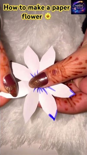 How to make a paper flower step by step #creativewish #getcreative #papercrafts