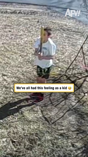 Lowkey ripped a heater of a line drive tho ⚾️🔥 #afv #baseball #fail #funnyvideos | America's Funniest Home Videos