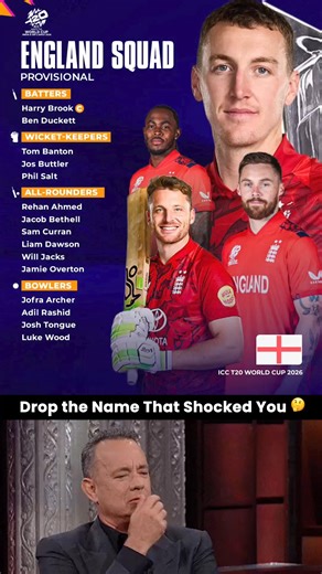 531K views · 3.6K reactions | England reveal their provisional squad for the Men’s T20 World Cup 2026 (India & Sri Lanka)  Which inclusion or omission surprised you the most? 樂 #josbuttler #philsalt #t20worldcup2026 | Sportskeeda Cricket | Facebook