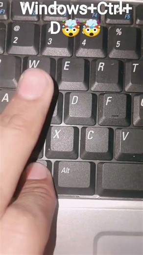 keep secrets your things by adding virtual desktop-use windowkey+ctrl+D#computer#windows10#keyboard