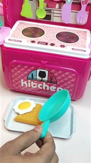 ASMR Toy Kitchen 🍳 – Egg Fry Play Set