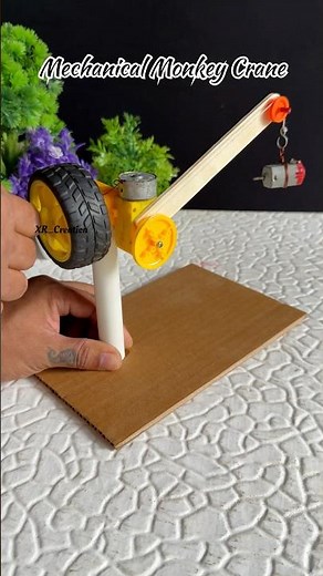 Mechanical Monkey Crane* Dc Motor| #youtubeshorts #dcmotor #diy #motor #shorts #dcmotorproject #tech