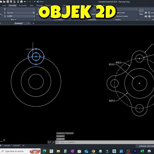 How to create 2d objects in autocad
