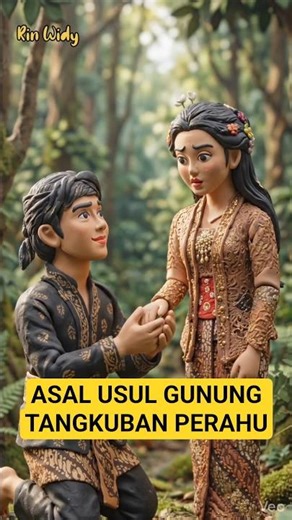 Sangkuriang: The Tragedy of Forbidden Love & a Capsized Boat! 🌋 #Claymation #fyp #subscribe