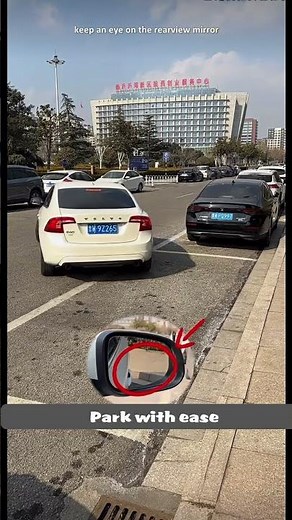 Park using rear view mirror 🪞 #car #automobile #mirror #learning #driving ror