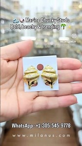 MARINE CHUNKY STUDS 🌊 BOLD, BEACHY & TRENDING FOR 2025 | MILANUS JEWELRY WHOLESALE