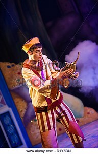 Aladdin Rubbing The Lamp