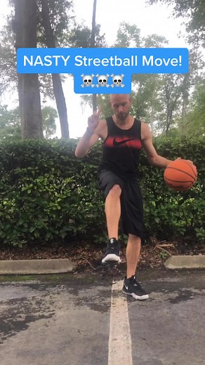 NASTY streetball move! #basketball #ballislife #bball #dribble #crossover #handles #basketballtraining #handlegeek #fyp #foryoupage #basketballhack