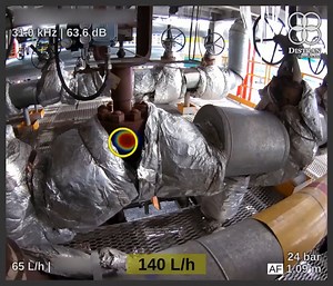 Hydrogen leak detected within a refinery, by Ultra Pro X