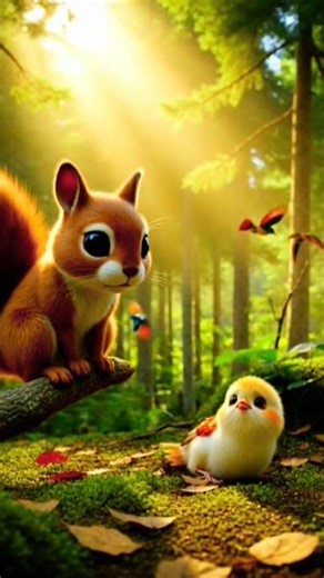 The Little Bird and the Kind Squirrel 🐦🐿️ | Emotional Animal Story #emotionalstory