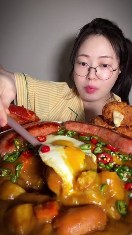 카레 오늘 카레 왕 이뿌죠?! . . #카레 #먹방 #mukbang #eating #asmr | food
