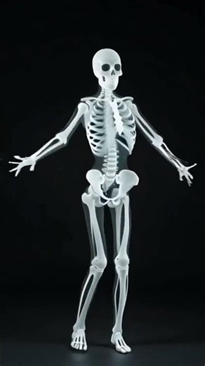 💀 Skeleton Girl Dancing Like Crazy | Funniest Bone Dance Ever 😂 #Shorts #SkeletonDance #Funny
