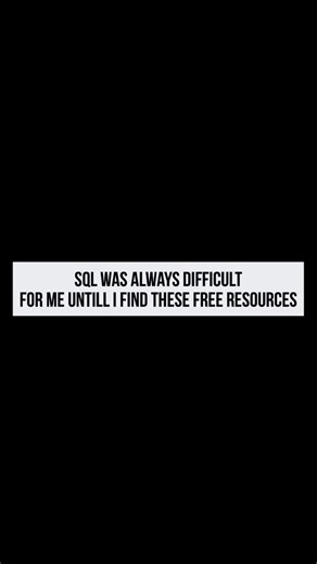 Abhisek Sahu on Instagram: "Stop Spending to learn SQL topics , Check out these 10 Amazing Free SQL Bootcamps These covers everything , from absolute basics to advanced SQL 🚀 You’ll learn step-by-step: • SQL basics & database fundamentals • SELECT statements, WHERE, ORDER BY • SQL queries & subqueries • JOINS (INNER, LEFT, RIGHT, FULL) • GROUP BY & HAVING • Aggregate functions (COUNT, SUM, AVG, MIN, MAX) • String & date functions • CASE statements • Window functions • Indexes & performance tuni