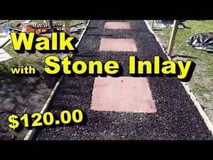 How to Install Asphalt Sidewalk with Inlay Stone, Using Cold Patch. Great DIY Project