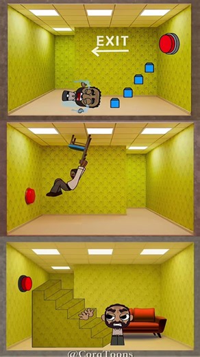 How to get out 1 vs 2? (Backrooms Animation)