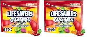 LIFE SAVERS Gummy Candy, 5 Flavors, Sharing Size, 14.5 oz Bag (Pack of 2)