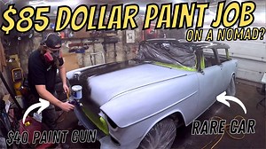 ABANDONED 1955 Chevy Nomad Update – $85 Paint Job   Super Rare 1955 Chevy Nomad - What Could Go Wrong? - BangShift.com
