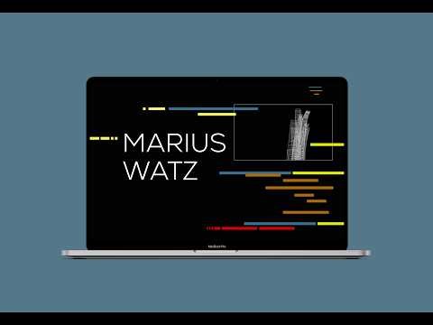 Marius Watz Portfolio Website (Mockup Walkthrough)
