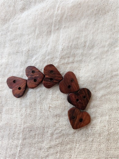 Hand Crafted, Rustic, Olancho Walnut Wood, Buttons. Set of Six. - Etsy
