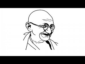 How to Draw Mahatma Gandhi ji Face drawing step by step