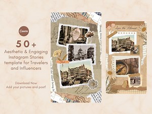 50  Travel Instagram Story Templates: Editable Canva Designs (digital Download) - Etsy