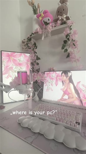 im sorryyyy but its lowk ugly :( || #cutecore🍮🐇🎀🎧 #setup #gaming #pc #girlgamer