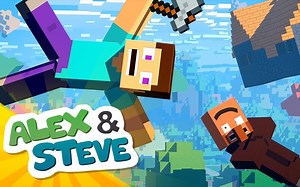 【Blue Monkey】如果MC失去重力 - 史蒂夫和艾莉克丝的冒险 P7 - Minecraft动画