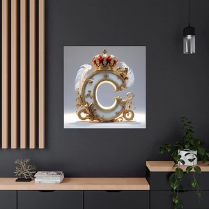 Golden Letter G Monogram With Crown – Luxury Digital Download, Royal Alphabet Initial Elegant AI Art Print, Printable Wall Decor Stock Photo - Etsy Canada
