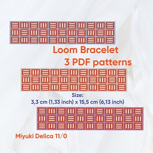Bracelet Pattern, Bead Loom Pattern, Delica Bracelet, Loom Woven Bracelet, Downloadable, PDF - Etsy