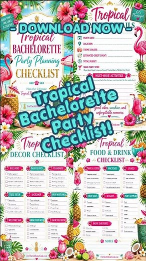 Tropical Bachelorette Party Decor + Drink Ideas
