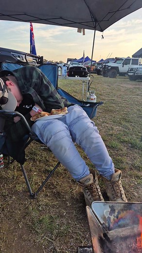 5:30am yarns 2nd morning of Deni. dinner still untouched in his lap #deniutemuster2024 #deni #deniute #bns #deniutemuster #cowboy #yeehaw