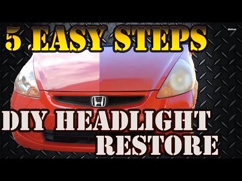 How to Polish Headlights BY HAND No Power Tools! - DIY Easy!