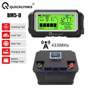 QUICKLYNKS BM5-D 12V Car Battery Tester Monitor Head Up Display Health Analyzer