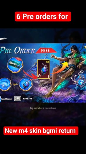 6 pre order witherbloom prodigy set new m416 skin bgmi