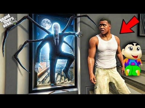 Slender Man Attack On Franklin & Shinchan || GTA 5