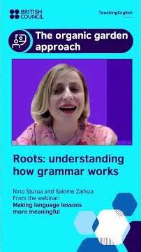 The organic garden approach to grammar #teachingcommunity #teachingenglish #education #elt