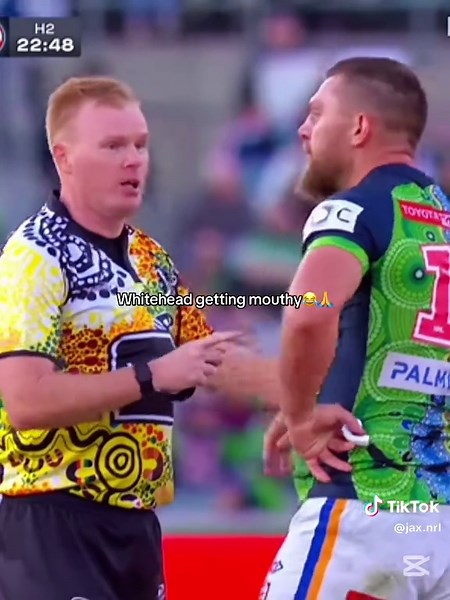 Whitehead was dumb lol😂🙏 #fyp #edit #nrl #raiders #whitehead #meme #funny #swearing #sook