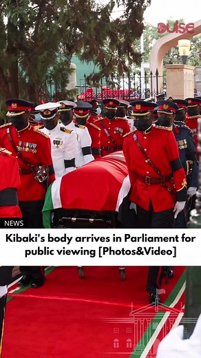 The body of Mwai Kibaki will lay in Parliament buildings for Public viewing ahead of his burial on Friday. #RIPKibaki #PulseNews 🎥:NTV & State House