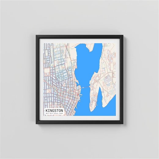 Kingston, Ontario, Canada, Printable Map Art (digital Download) - Etsy