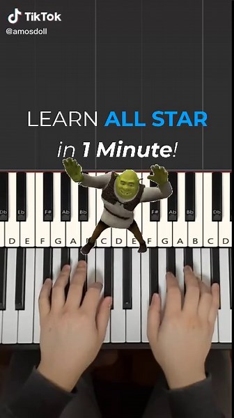Learn to Play All Star on Piano in Under 1 Minute