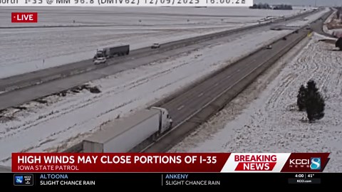 Iowa weather: Interstate 35 may be closed overnight due to blizzard conditions