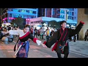 Fantasitic Tibetan Dance: Tashi, Sonam Dolma 'Drinking Song Of Herdsman' 优秀锅庄舞：扎西、索朗卓玛《牧人酒歌》
