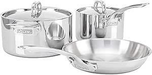 Viking 3-Ply Stainless Steel Cookware Set, 5 Piece